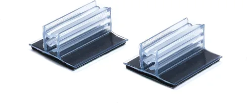 Vista 5 de Soporte para letreros, múltiples usos: 1" x 1" 3M soportes adhesivos para letreros para mostradores, almacenes y protectores de estornudos