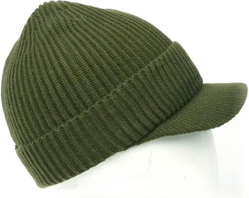 Vista 5 de Gorro de punto extra grande extragrande con ala, visera para cabezas grandes, gorras de invierno con calavera, sombrero de reloj elástico, Visera