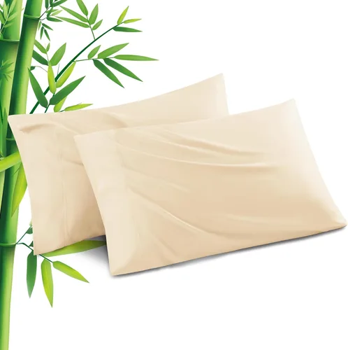 Vista 23 de Fundas de Almohada Tamaño Estándar Paquete de 2, Fundas de Almohada de Viscosa Refrescante con Cierre de Sobre, Fundas de Almohada Frescas