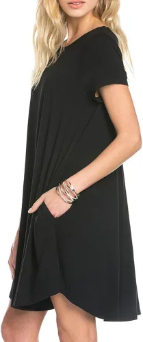 Vista 5 de TINYHI Vestido de túnica para mujer ajustado cómodo casual floral lindo