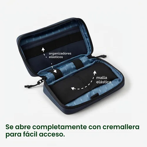 Vista 5 de Halfday Kit organizador Sidekick Tech: estuche resistente a salpicaduras, marino Azul (Marine)
