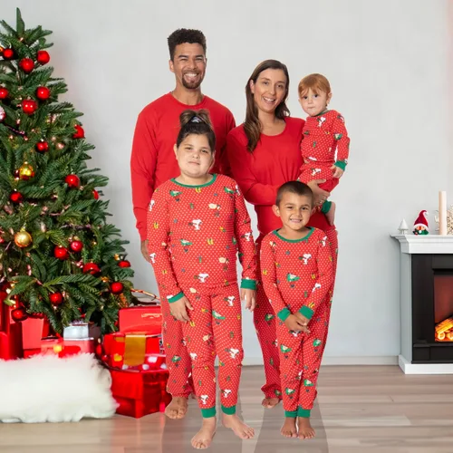 Vista 8 de Peanuts Snoopy - Pijamas familiares a juego, cómodos conjuntos de 2 piezas para Navidad