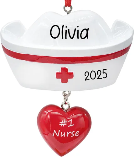 Vista 10 de Adorno de Navidad personalizado de ambulancia 2026 – Personalización gratuita Regalo de recuerdo único para paramédicos médicos de emergencia EMT