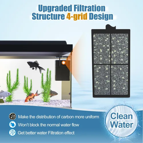 Vista 7 de Paquete de 8 cartuchos de filtro PF-S compatibles con filtros de alimentación Silenstream PF10, cartucho de carbón de acuario de reemplazo