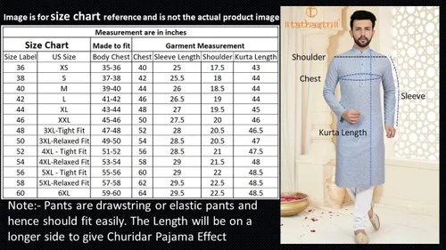 Vista 5 de Tathastu Conjunto de pijama Kurta para hombre