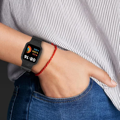 Vista 6 de Correa de repuesto para Redmi Watch 2 Lite con funda protectora, correa resistente para Xiaomi MI Watch Lite/MI Watch Lite2, funda parachoques