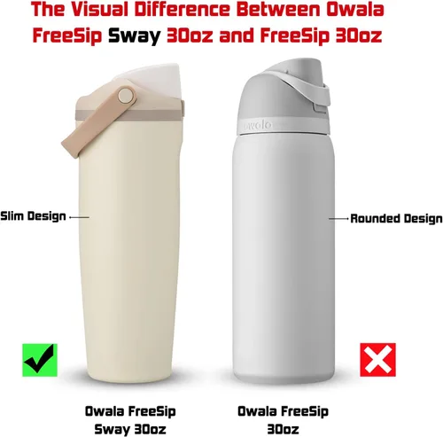 Vista 3 de ALINK Pajitas de acero inoxidable para botella de agua Owala FreeSip Sway de 30 onzas, paquete de 6 popotes de repuesto de metal reutilizables solo