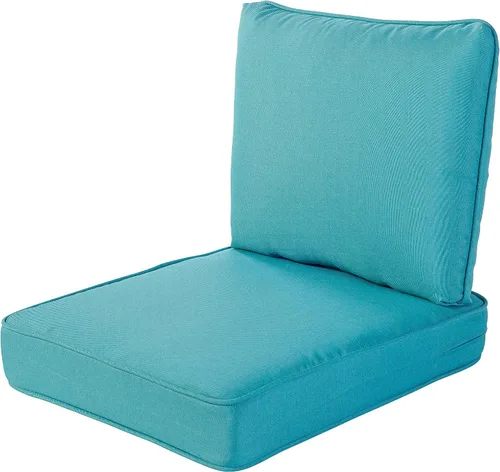 Vista 8 de Quality Outdoor Living - Cojín profundo para asiento y respaldo, 23 x 26 pulgadas, menta