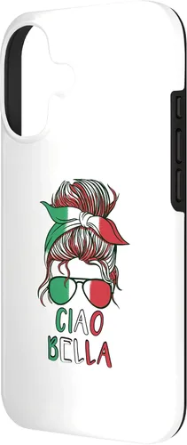 Vista 2 de Ciao Bella Italian Woman with Sunglasses Flag Italy Colors Case for iPhone 17