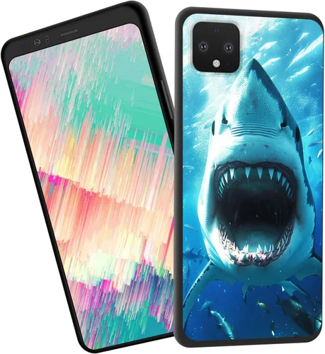 Vista 491 de Funda delgada para Google Pixel 4 XL, funda delgada de silicona de TPU suave a prueba de golpes para Google Pixel 4 XL, astronauta Galaxy