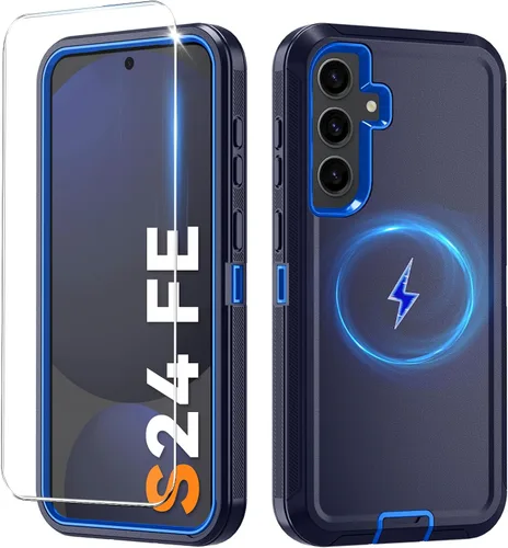 Vista 21 de Funda magnética para Samsung Galaxy S24+ Plus compatible con carga Magsafe [protector de pantalla de vidrio]