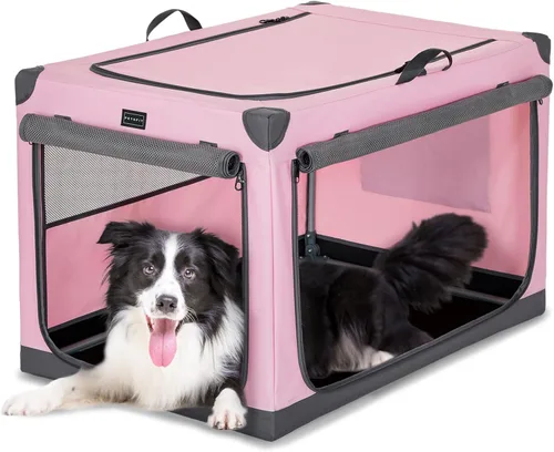 Vista 15 de Petsfit Jaula para gatos – 20 pulgadas ligera, fácil de instalar, resistente jaula portátil para perros, marco ajustable con 3 puertas de malla Verde