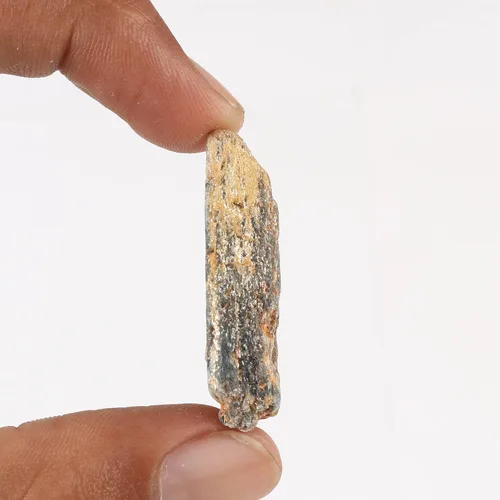 Vista 45 de GEMHUB Lápiz de cianita áspero pequeño con cristal curativo de cianita azul áspero suelto, tamaño pequeño, 9.7