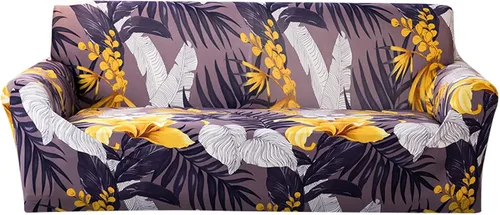 Vista 11 de MBROS Funda de sofá de alta elasticidad, funda de sofá con estampado de elastano de 1/2/3/4 plazas, protector de muebles suave y lavable para sala