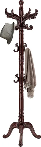 Vista 9 de Snaikor Perchero de Metal con Base de Mármol Natural, Perchero Moderno Independiente, Perchero Giratorio de 360° con 14 Ganchos, Perchero de Negro