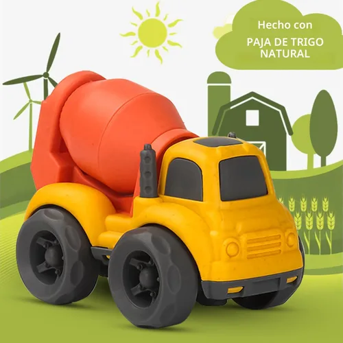 Vista 2 de Aigitoy Juguetes de automóvil para niños de 1 a 3 años, sin BPA, sin ftalatos, PVC, camión volquete, cemento mezclador, regalos de Pascua y Navidad