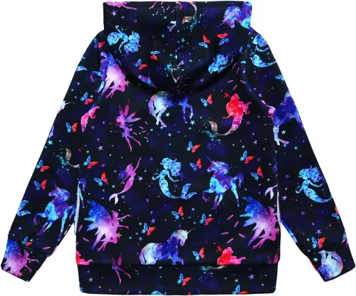 Vista 2 de Sudadera con capucha para niñas con cremallera y bolsillos