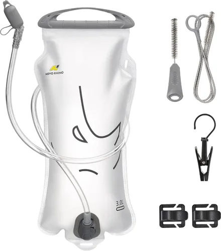 Vista 9 de N NEVO RHINO Bolsa de hidratación 2L-3L, depósito de agua para mochila de senderismo, bolsa de almacenamiento de agua a prueba de fugas, bolsa