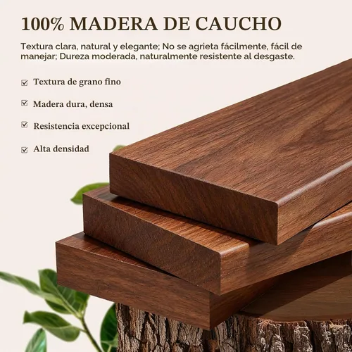 Vista 4 de Perchero de madera maciza con ruedas, 2 estantes