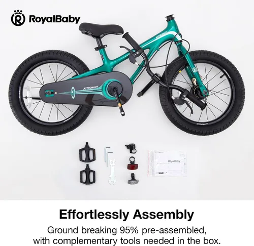 Vista 7 de RoyalBaby Astro Kids Bike 14-18 Inch Magnesium Alloy Bicycle Verde