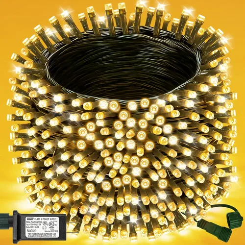 Vista 14 de Decute - Tira de luces de Navidad, impermeable, 300 LED, 105 pies, certificado UL con enchufe de extremo a extremo, 8 modos, guirnalda de luces