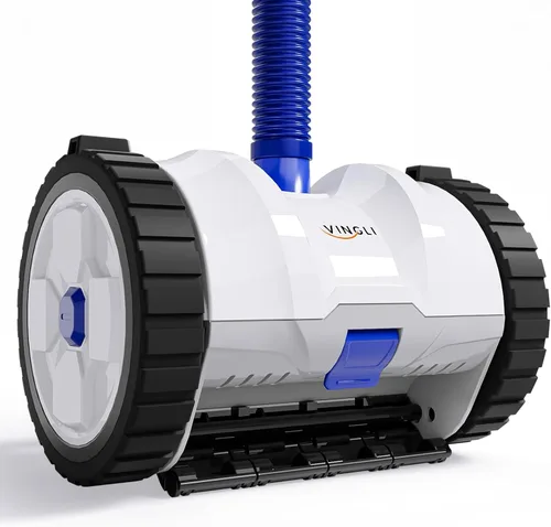 Vista 11 de VINGLI Aspiradora de piscina, barredora automática de piscinas para piscinas terrestres y enterradas, barredora de pared con succión lateral