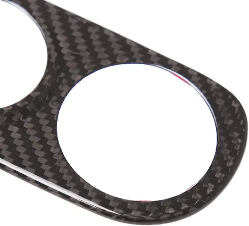 Vista 6 de Panel de botones de interruptor de faros delanteros de automóvil con ajuste de fibra de carbono real, cubierta de marco decorativo, accesorios