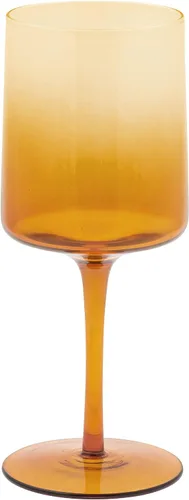 Vista 2 de Karma Juego de cuatro copas de vino de mediados de siglo ámbar