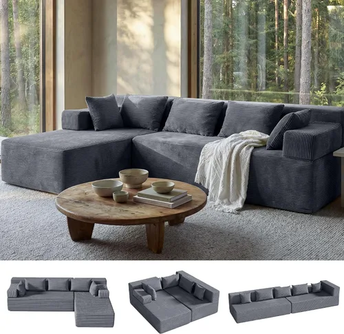 Vista 12 de MONVANE Sofá cama convertible de 55.5 pulgadas, sofá cama 2 en 1 sin hueso con bolsillo de almacenamiento, cómodo sofá de asiento profundo