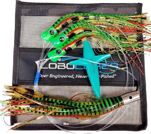 Vista 4 de Lobo Lures #221 Atún Magic Skipjack híbrido UV 12" acero inoxidable Jet Head Pesca Daisy Chain Bluefin Atún Señuelo