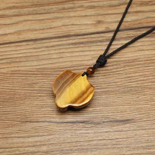 Vista 5 de AMORWING - Collar con colgante de tigre de piedra de ojo de tigre