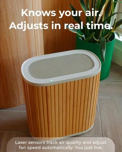 Vista 6 de Windmill Purificador de aire para el hogar - Filtración 3 en 1 para humo y más - Filtro HEPA verdadero, carbón activado y prefiltro - Cubre hasta