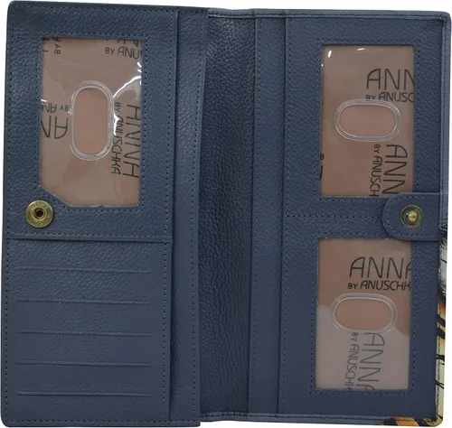 Vista 3 de Anna by Anuschka Cartera de mano de cuero genuino pintada a mano para mujer