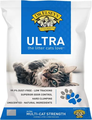 Vista 9 de Dr. Elsey's Ultra Arena aglutinante sin perfume para gatos de arcilla en saco de 18 libras