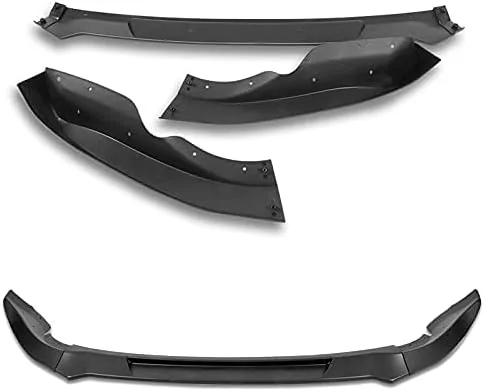 Vista 2 de Kit de 3 labios para parachoques delantero compatible con Nissan 370Z Z34 2009-2012, alerón de protección divisor, difusor de aire y barbilla
