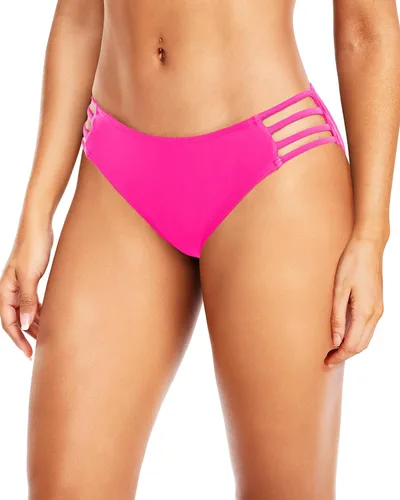 Vista 15 de Tempt Me Parte inferior de bikini con tiras para mujer, cobertura completa, parte inferior de traje de baño, parte inferior de bikini Negro-2