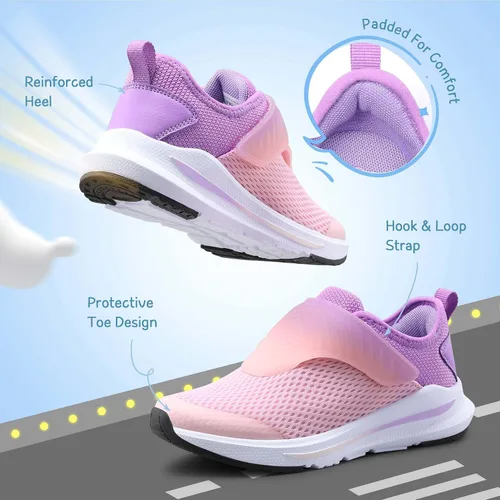 Vista 5 de DREAM PAIRS Zapatillas deportivas para niños y niñas, tenis para correr y correr para niños pequeños y grandes