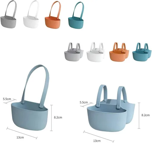 Vista 4 de Soporte de esponja para fregadero de cocina, organizador de esponja para fregadero de cocina, organizador de fregadero de cocina (azul)