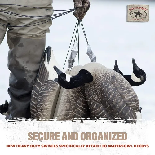 Vista 5 de Rig'Em Right Aves acuáticas preaparejadas Xtreme sin enredos Texas Rig Señuelo Anclajes para caza de patos