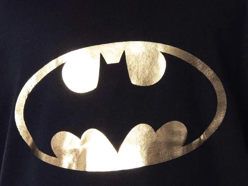 Vista 4 de DC Comics - Conjunto de pijama de Batman con logotipo dorado y espalda cruzada para niña