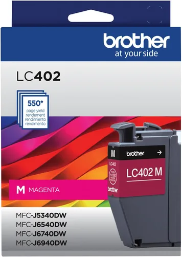 Vista 9 de Brother Cartucho de tinta negro LC402BK de rendimiento estándar genuino