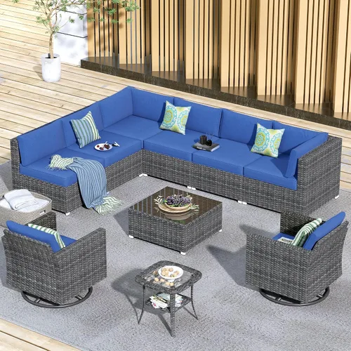 Vista 52 de HOOOWOOO Patio Sectional Furniture Set,2 Piece Couch Set with 2 Matching Armless Chairs(Beige)