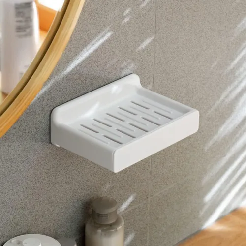 Vista 8 de Zerodeko Cajones de almacenamiento, jabonera, soporte para jabón, bandeja de jabón, platos autoadhesivos, protector de jabón de plástico