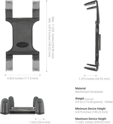 Vista 7 de ARKON Mounts TAB188L22AL - Soporte para riel de asiento de coche y camión o tableta, riel de asiento de alta resistencia y montaje en el suelo