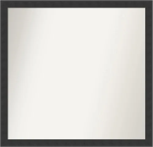 Vista 49 de Amanti Art Espejo de baño negro para sobre fregadero, 22 x 22 pulgadas, espejo de tocador cuadrado estrecho negro Avon, marco de madera casual