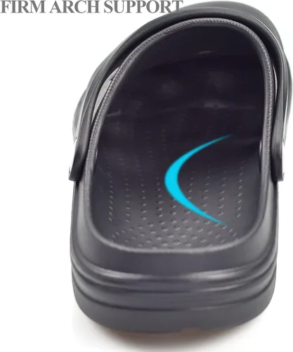 Vista 5 de PIMIO Zuecos de jardín para mujeres y hombres, zapatos de trabajo sin cordones con soporte de arco, zapatos de agua de secado rápido para mujeres