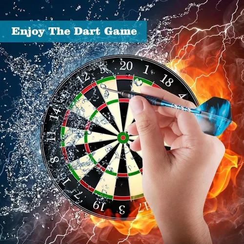 Vista 6 de Juego de dardos de punta de acero, 3 unidades, 0.78 oz, punta de metal, dardos profesionales para diana