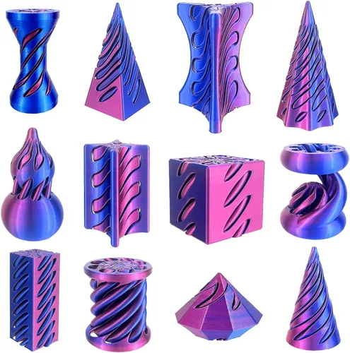 Vista 10 de Escultura Imposible Pirámide Pase 3D Impresa, Juguete para Ansiedad de Cono, Imposible Cilindro Alivio de Ansiedad, Imposible Pase Mágico
