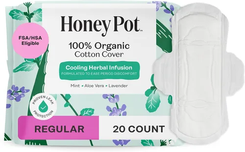 Vista 17 de The Honey Pot Company - Almohadillas herbales para mujeres - Noche entera con alas - Infundidas con aceites esenciales para efecto refrescante