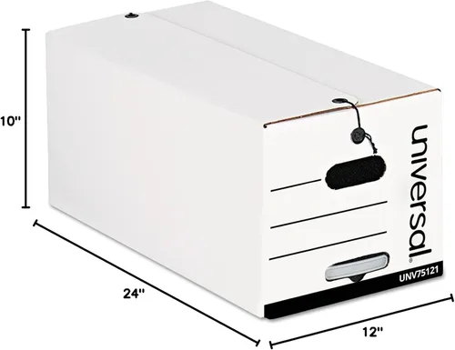 Vista 3 de Universal Cajas de almacenamiento de cuerdas/botones, tamaño carta, 10 pulgadas de alto x 12 pulgadas de ancho x 24 pulgadas de profundidad